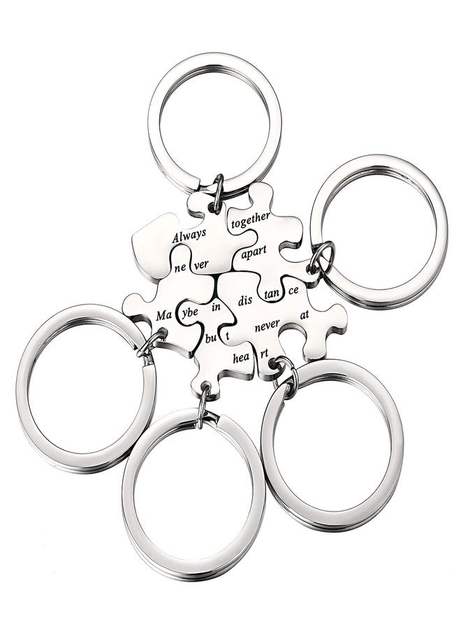 Yonhon Always Together Never Apart 5 BFF Best Friends Friendship Sister Keychains for 5 - Image 1